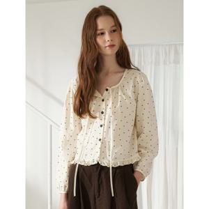 [르샵]도트 프릴 리본 블라우스 (DP3BA068A)