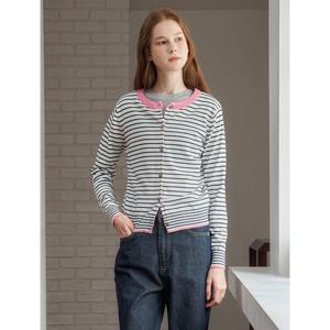 [르샵]잔스트라이프 배색 니트 가디건 (DP3CK025A)