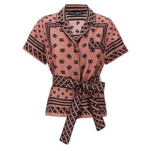 돌체앤가바나   반팔 셔츠 SS25 F5G67THI1X0H24ZW 5555342 Pink