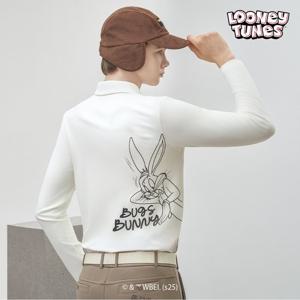 [스팍스]남성 벅스버니 캐릭터 레터링 긴팔 카라 티셔츠 SP3MTS016