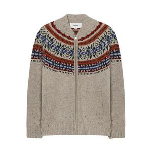 노르딕 숄 하이넥 가디건 베이지