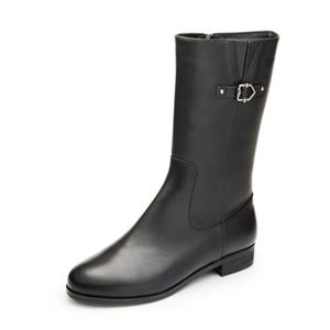금강제화 르느와르 여성 RENBOC2045K1 버클 하프부츠 여성부츠 3cm 소가죽 기모안감