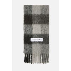아크네 스튜디오 머플러 스카프 CA0084DUC DARK BLACK GREY DOM