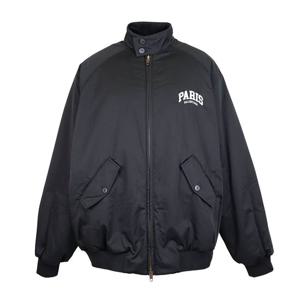 발렌시아가 블랙 파리스 로고 자켓 774066TBP01 1000