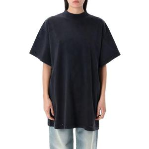 발렌시아가   반팔 티셔츠 SS25 787349TRVT91041 5676517 FADED WASHED BLACK