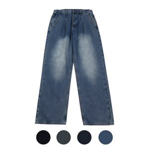 [파파브로] 남성 OB 뒷밴딩 원턱 와이드핏 청바지 IC-JEA-DV404