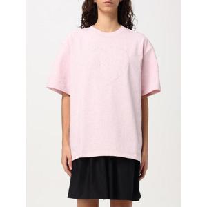 가니  드롭 숄더 하트 반팔 티셔츠 SS25 T4090 868 5645682 Pink