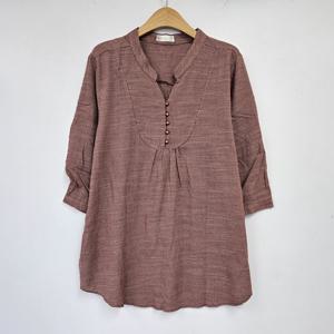 나야홍 / 아이우먼 링스오픈카라체크남방 OLS694M509 빅사이즈