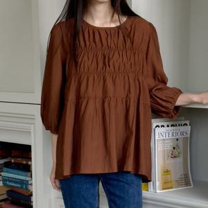 나야홍 / 아이우먼 링클주름라운드블라우스 SMV267M509 빅사이