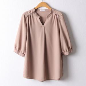 나야홍 / 아이우먼 베이직셔링블라우스 OLF188M509 빅사이즈