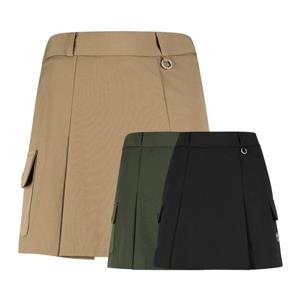 럭스골프 여성 아웃 포켓 요크 주름 큐롯 스커트 YD25A126W