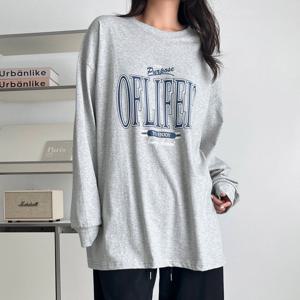 나야홍 / 아이우먼 라이프이즈영문티셔츠 NSV243M509 빅사이즈