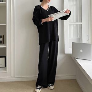 나야홍 / 아이우먼 브이랍빠배색투피스 BSN330M509 빅사이즈