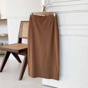 나야홍 / 아이우먼 쫀쫀골지카바링스커트 MOP875M509 빅사이즈