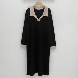 나야홍 / 아이우먼 이지배색카라원피스 BSO592M509 빅사이즈