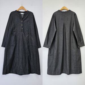 나야홍 / 빅사이즈원피스 S859L509 소이오픈카라데님원피스 IR