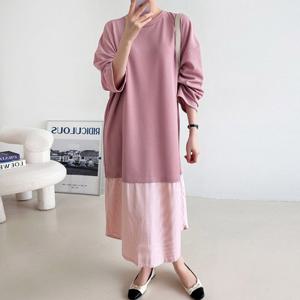 나야홍 / 아이우먼 톤온톤레이어긴팔원피스 ARV282M509 빅사이