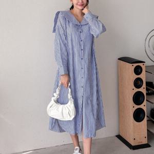 나야홍 / 아이우먼 빅카라세로줄무늬원피스 ARV278M509 빅사이