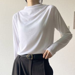 나야홍 / 아이우먼 무지반하이보트넥티셔츠 NOV271M509 빅사이