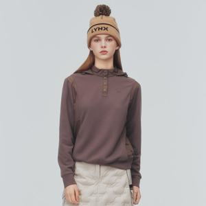 [링스본사] [25FW] 여성 우븐 믹스 미니후드 티셔츠 L21E3TR355_BG