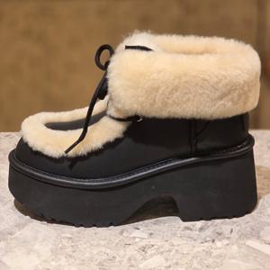 UGG 어그 여성 부츠 에스미 레더 레이스 업 1665302559 블랙