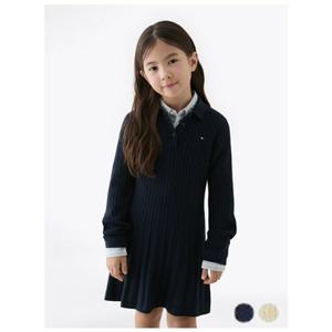[타미힐피거칠드런2] 케이블 스웨터 원피스 T42F7RDR210GT1 3T 16세