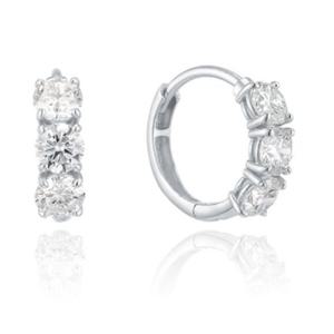 [로이드] 14K 쓰리 스톤 다이아몬드 원터치 귀걸이 LOFP3017D