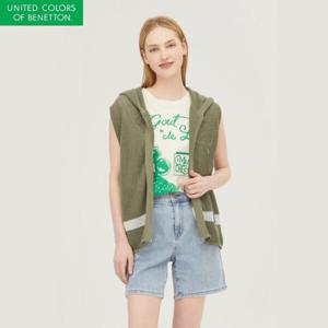 [베네통]TUKATA 메쉬 후드 니트 베스트_BAKV51331