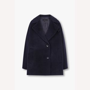 [보브]레더 패치 카라 울 하프코트gr[7114410201]