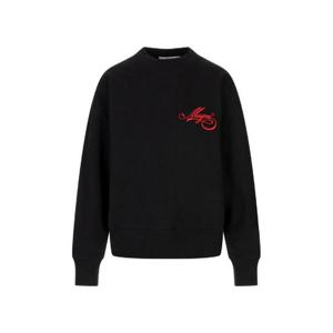 MSGM 로고 자수 크루넥 스웨트셔츠 3941MDM80257795 99 TP948264747