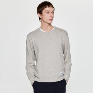 헤지스  25FW  남성 트위드 니트라이크 맨투맨티셔츠 HZTS5D601IV