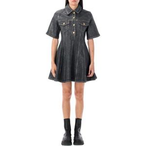 가니 미디 원피스 J18026986 006 WASHED BLACK