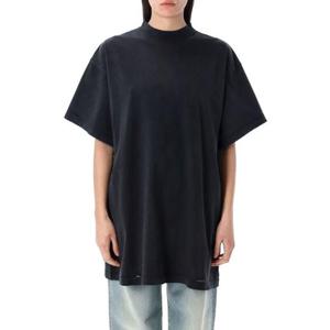 발렌시아가 반팔 티셔츠 787349TRVT9 1041 FADED WASHED BLACK