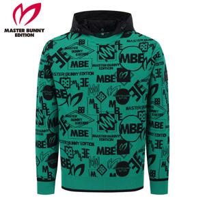 [마스터바니] 남성 탈착 후드 로고 자카드 긴팔 니트 411E3SR308_GN