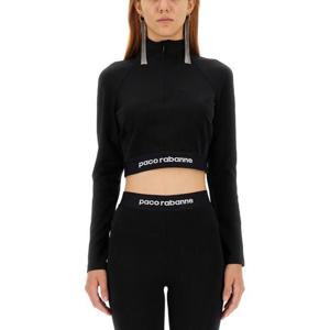 파코라반 반팔 티셔츠 23AJTO609PA0092 P001 BLACK