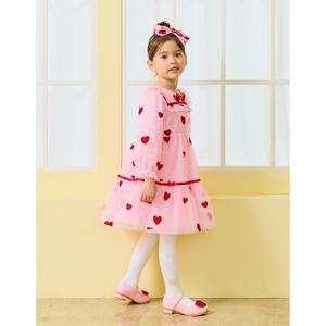 [프렌치캣(백)]핑크하트샤 원피스 (Q44DSO040)