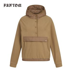 [팬텀] 여성 우븐 믹스 후드 아노락 점퍼 221E3JP301_BR