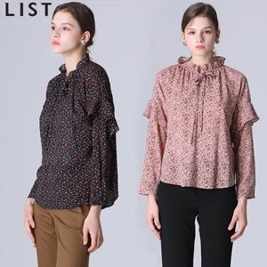 [리스트][리스트(LIST)] 궁전 플라워 프린트 러플 블라우스 (택