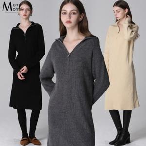 [더블유쇼핑][모리모리스(Morry Morris)] 린디아 반집업 롱원피