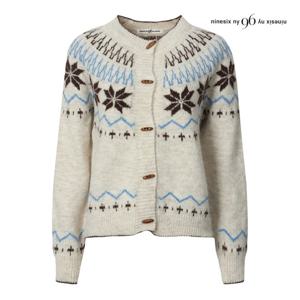 나인식스뉴욕  눈꽃 노르딕 더플 니트 가디건 (NP9KG012M0)