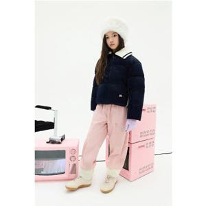 [베네통 키즈] 주니어 화섬 절개 기모 조거팬츠 QAPT06561PK_핑크