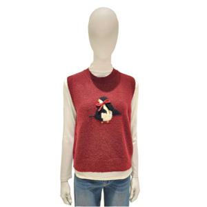 [숲]왕리본 펭귄 니트베스트 SBAVK32