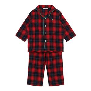 (HP블루독베이비25FW RD)체크파자마상하세트 45C7067218