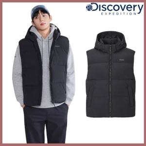 디스커버리 25FW 겨울 신상 세미오버핏 남여공용 유니 글렌 다운 패딩베스트 DXDV79056-GSAN
