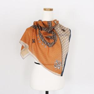 샵앤) 25FW 신상 국산 여성 88장식 미니 사각 스카프 DRN-WSC-0876-오렌지