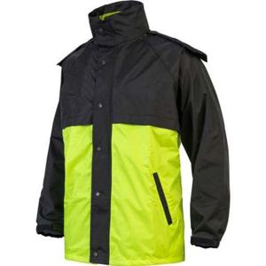 제비표우의 SI-970 업무용우의 형광블랙 (XL) 상의 우비 우의 판초우의 현장복 보호복 방수복 업무용우의