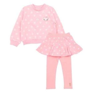 [프렌치캣(정상)]PK 하트 MTM티 치렝스 셋업 [Q44DKT340-P260]