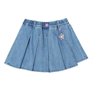 [티파니(정상)](T44KBP030)-BL 데님 주름 큐롯 PT