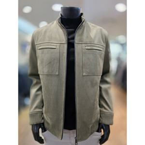 [바쏘옴므][바쏘옴므] Z5UA24A 25년 그린 헨리넥 비건레더 스웨