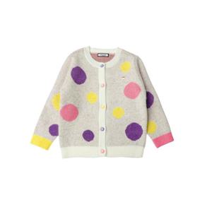 [프렌치캣(백)]아이보리 멀티 도트 가디건(Q35DBW041)